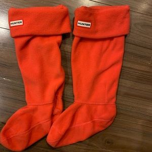 Hunter Tall Fleece Welly Boot Socks- Hot Pink L